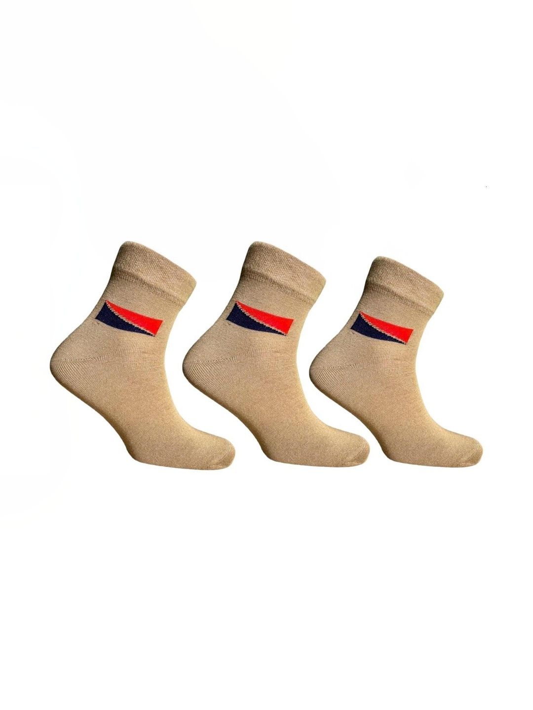 akeet trend Men Pack of 3 Cotton Assorted Colourblocked Ankle Length Socks