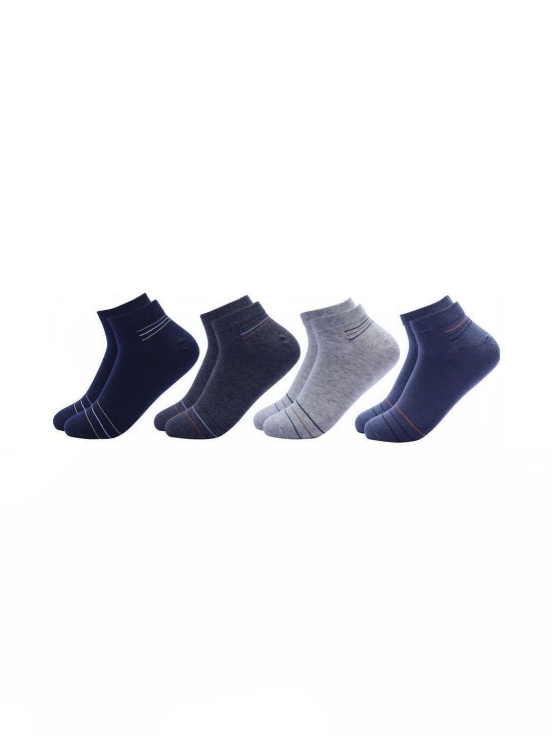 akeet trend Men Pack of 4 Cotton Assorted Striped Ankle Length Socks