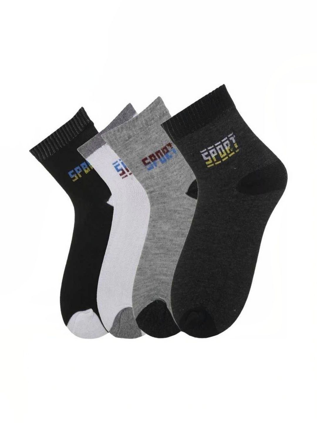 Akeeta Men Pack of 4 Cotton Assorted Patterned Ankle Length Socks