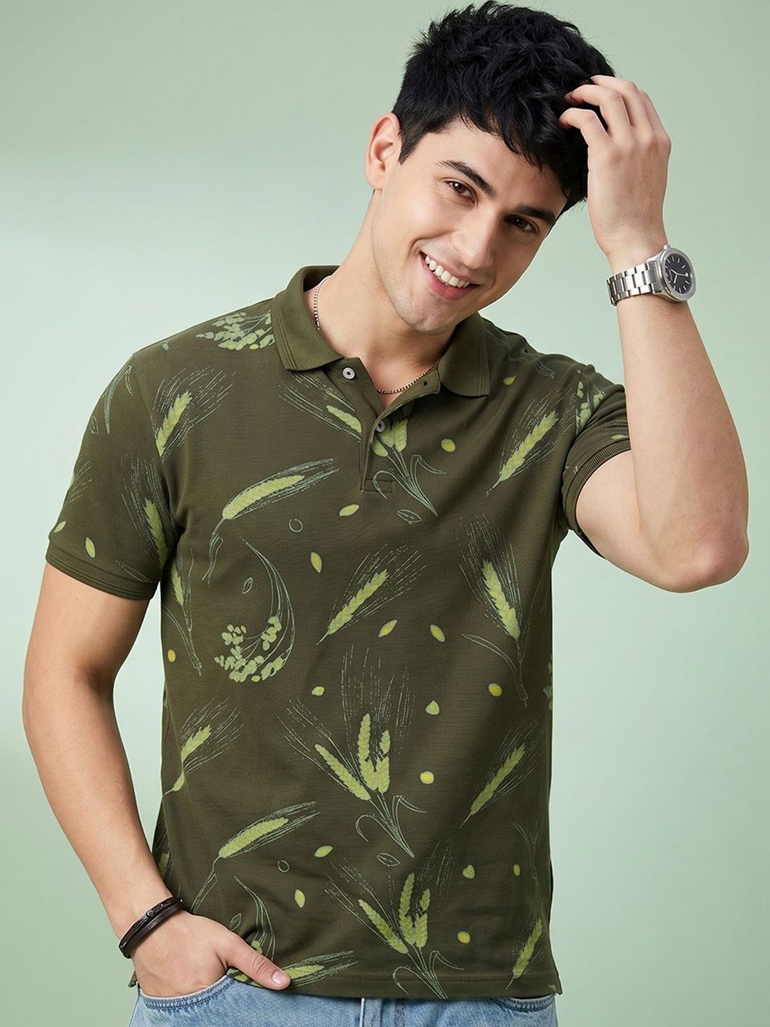 Kook N Keech Men Printed Polo Collar T-shirt