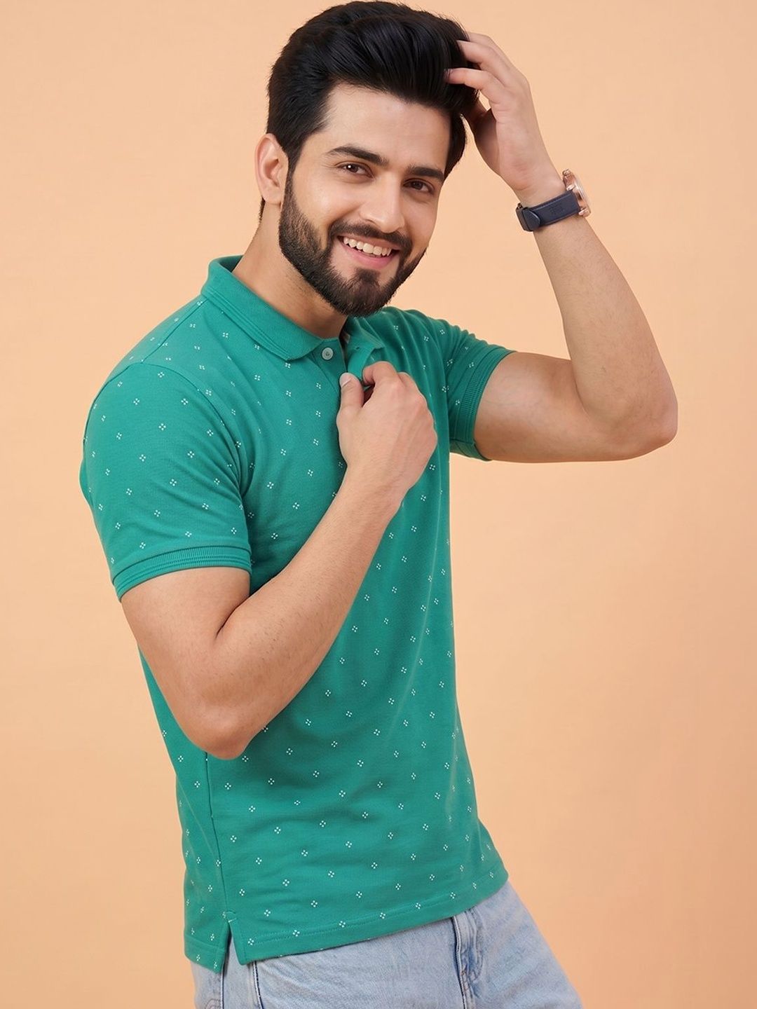 Kook N Keech Men Printed Polo Collar T-shirt
