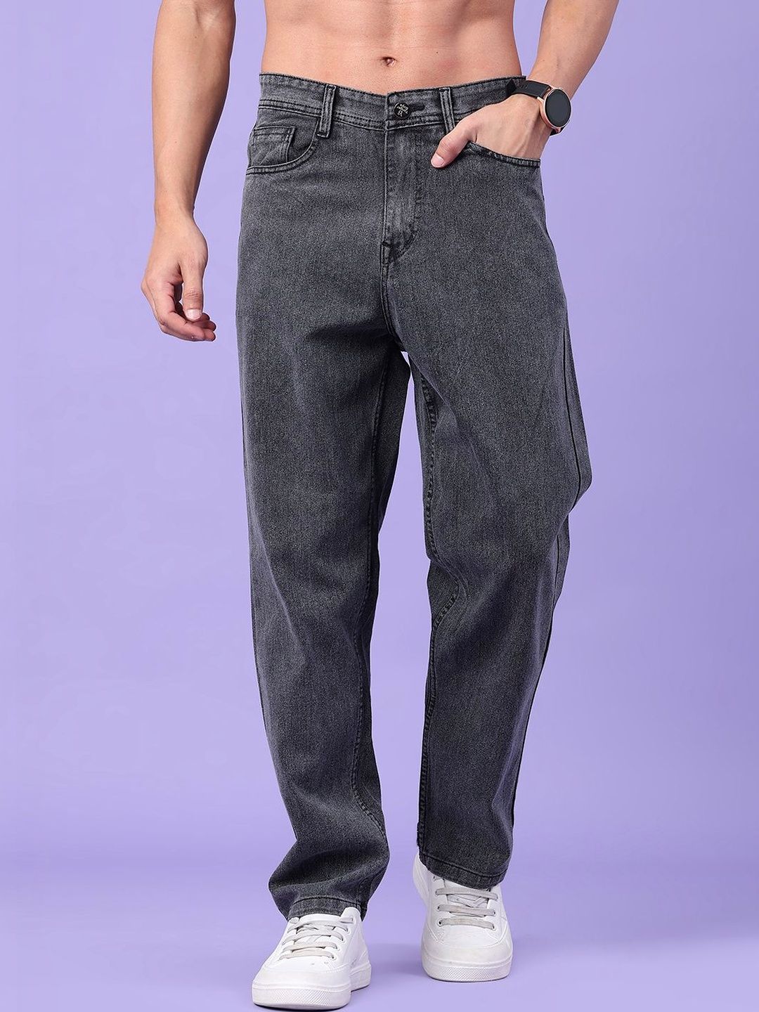V-Mart Men Regular Fit Mid-Rise Light Fade Stretchable Jeans