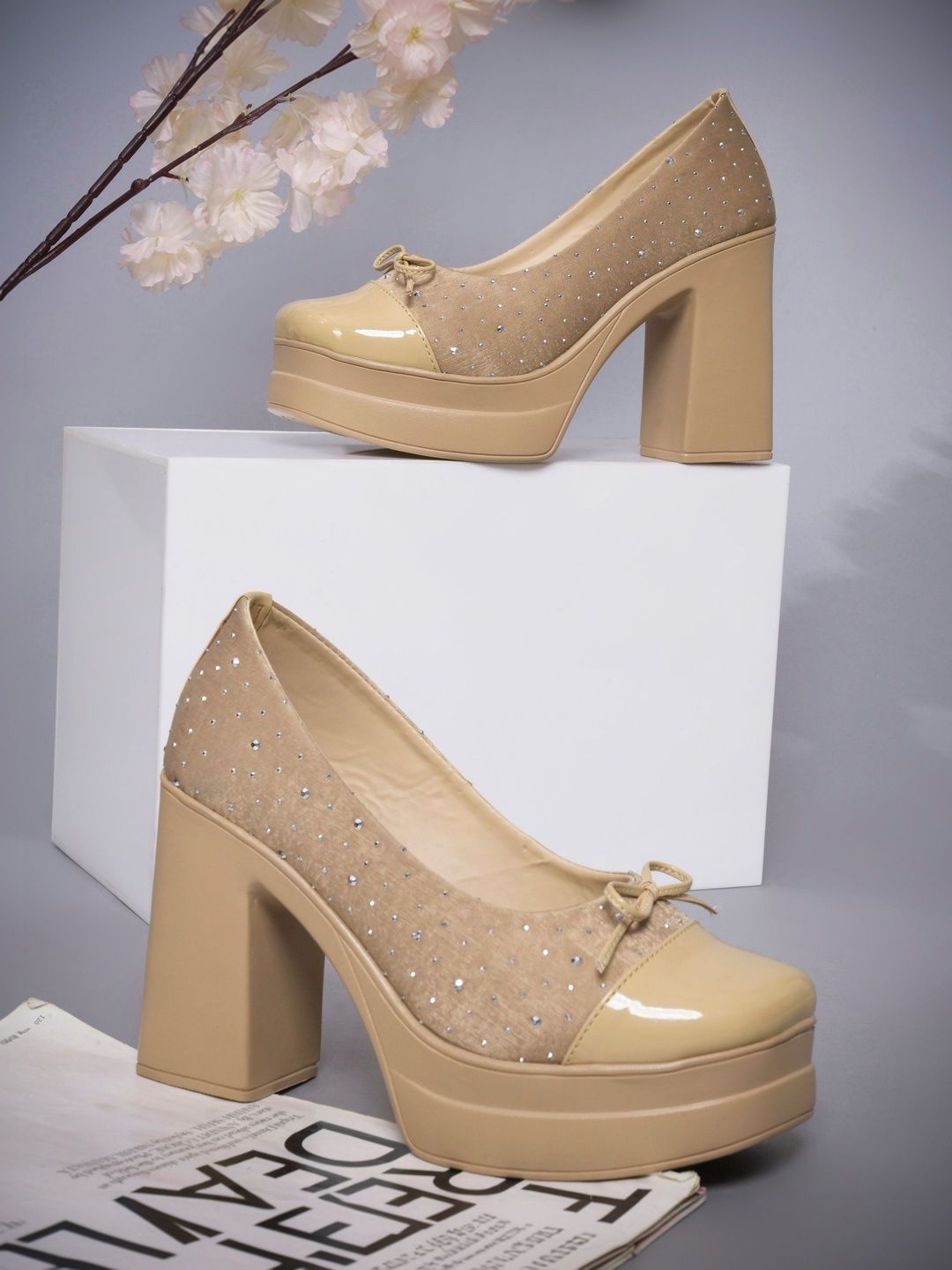 Froh Feet Froh Feet Embellished Party Block Pumps