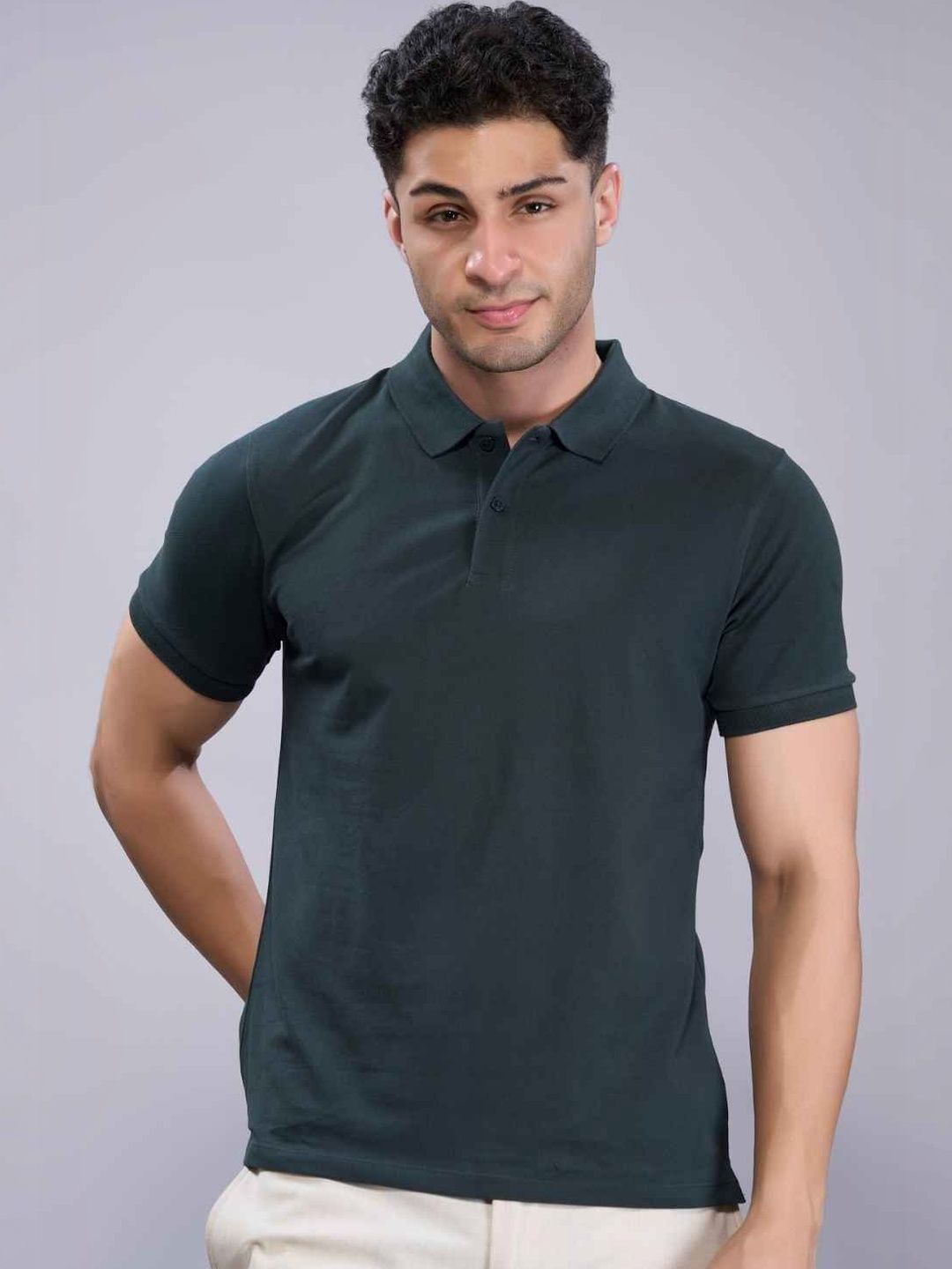 MAXZONE Men Polo Collar T-shirt