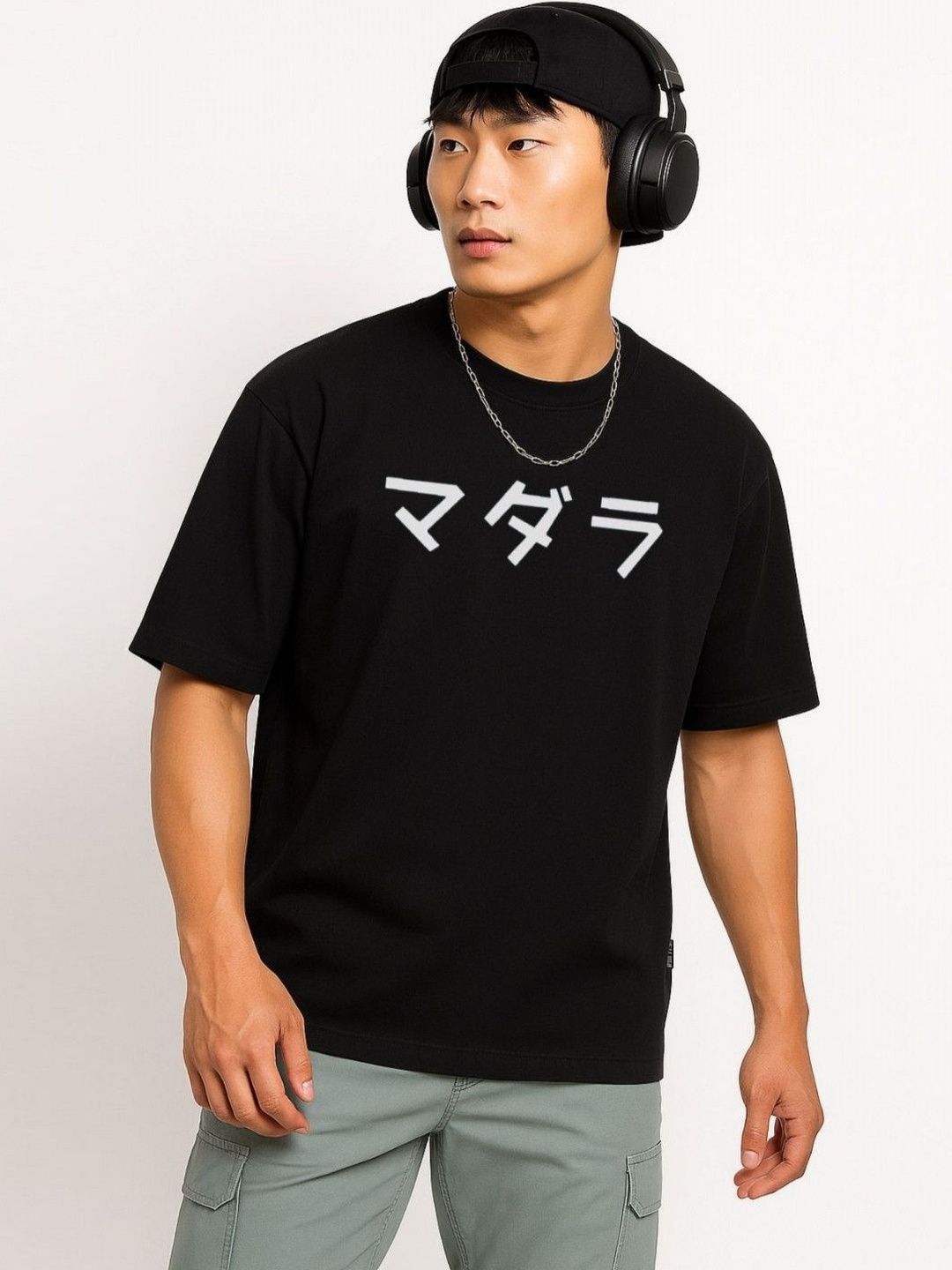 Be Crazy Men Graphic Printed Round Neck Cotton Oversized T-shirt