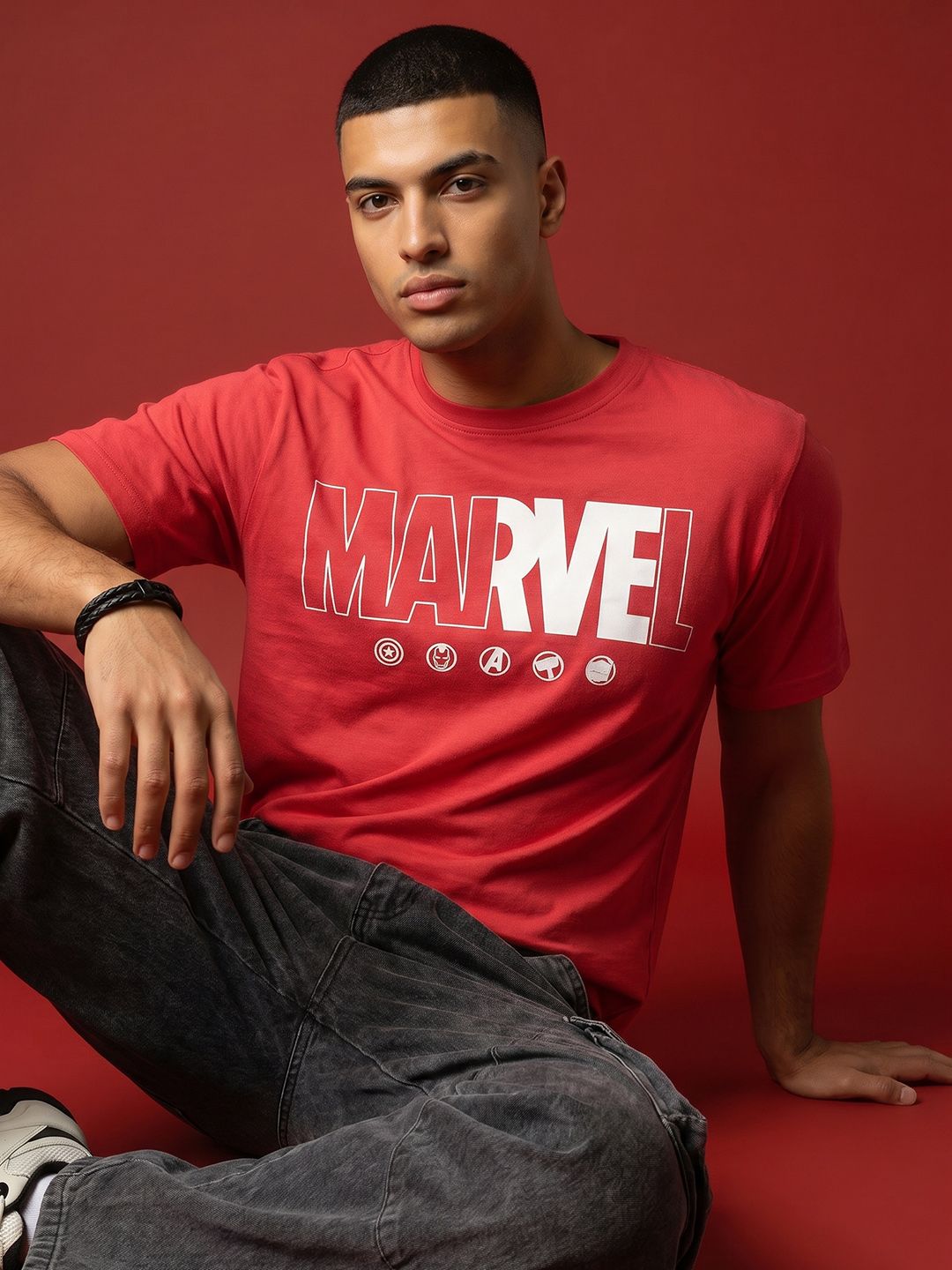 MARVEL STREET Marvel Printed Pure Cotton T-shirt