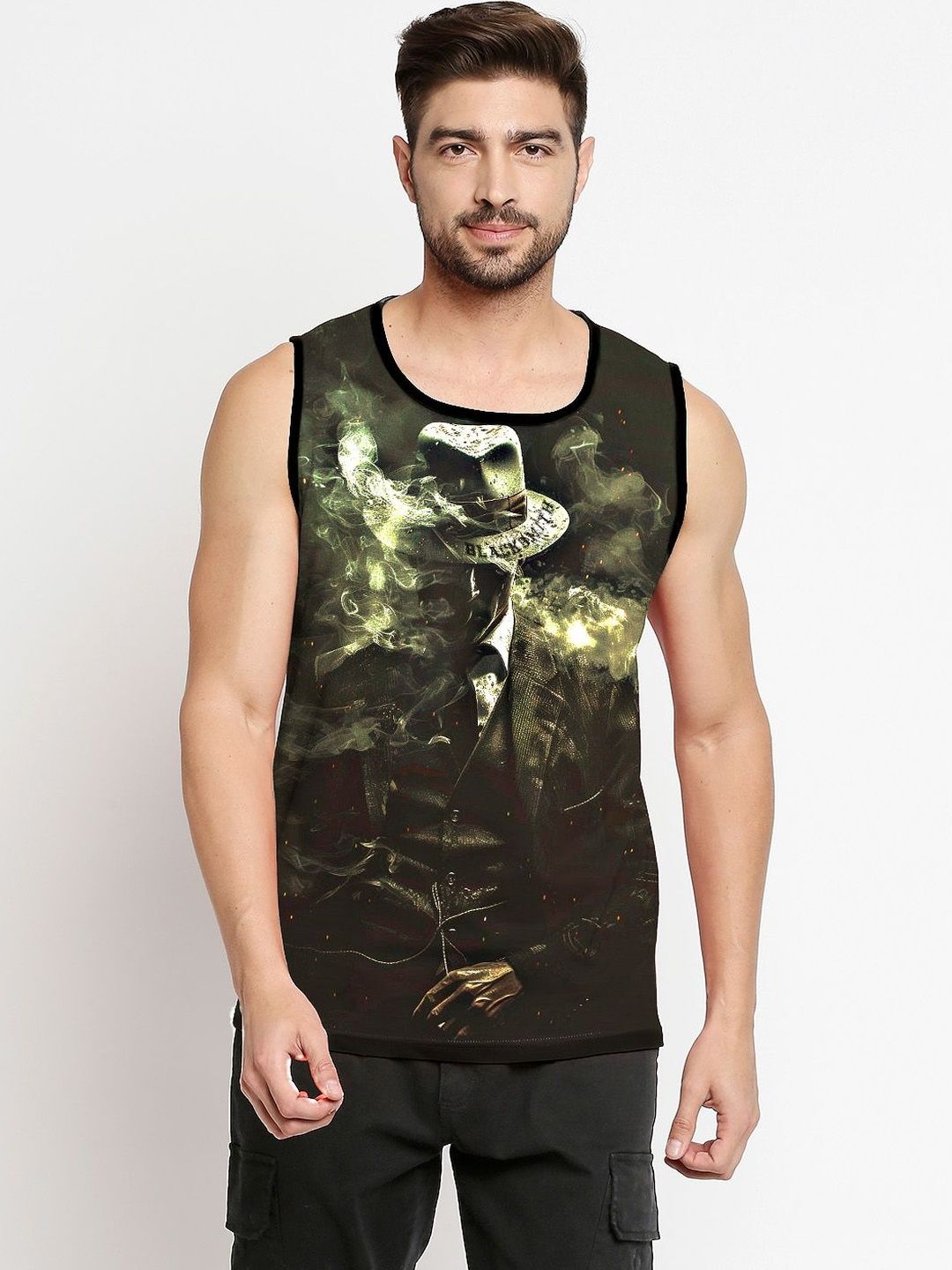 Blacksmith Printed Round Neck Tank Innerwear Vests