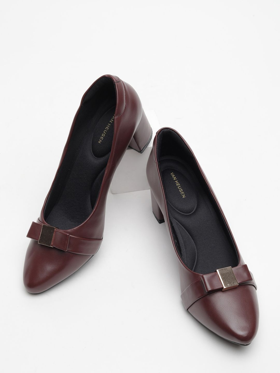Van Heusen Woman Van Heusen Woman PU Work Block Pumps with Bows