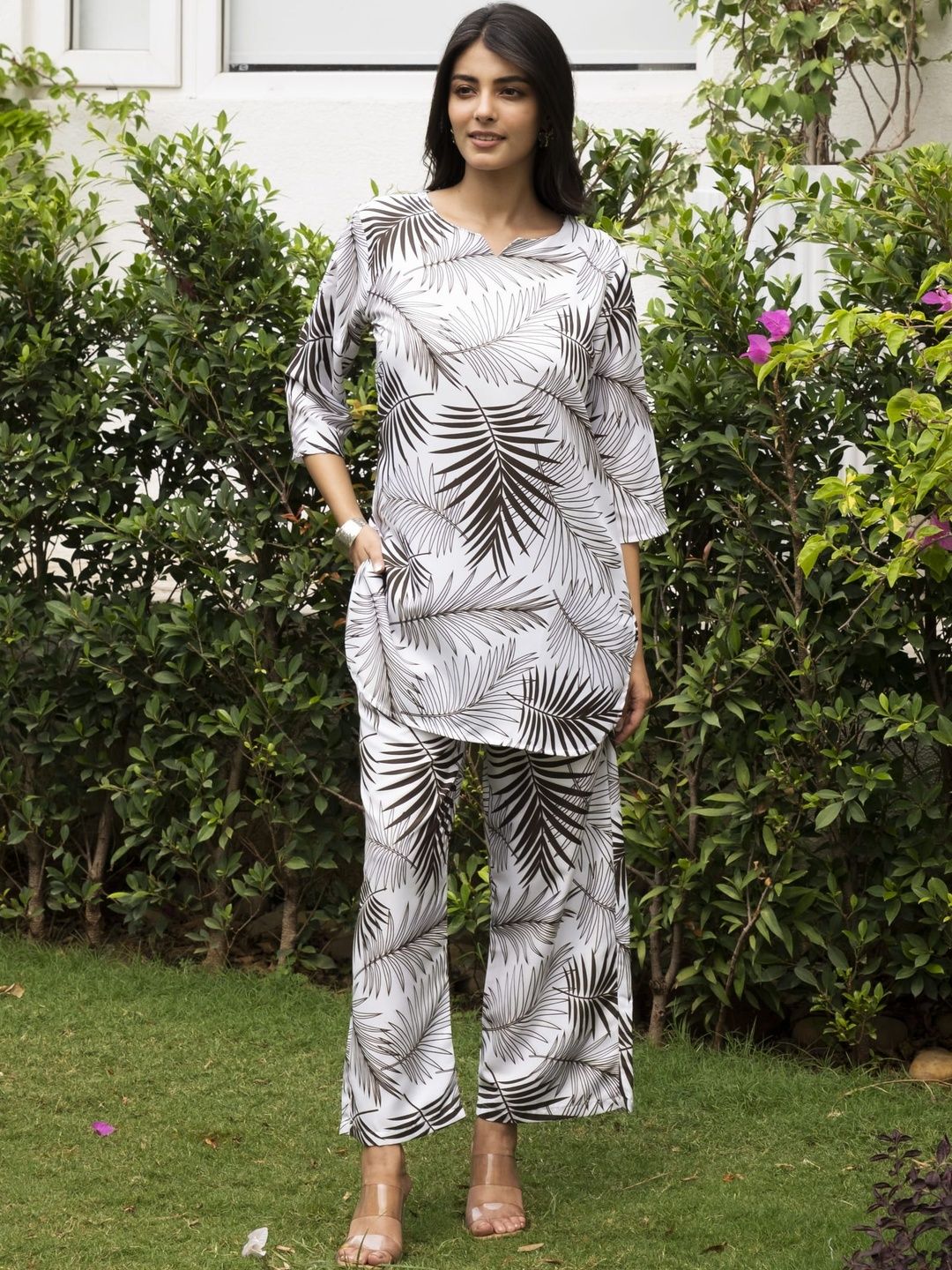 Rangrika.in Tropical Printed Tunic with Palazzos