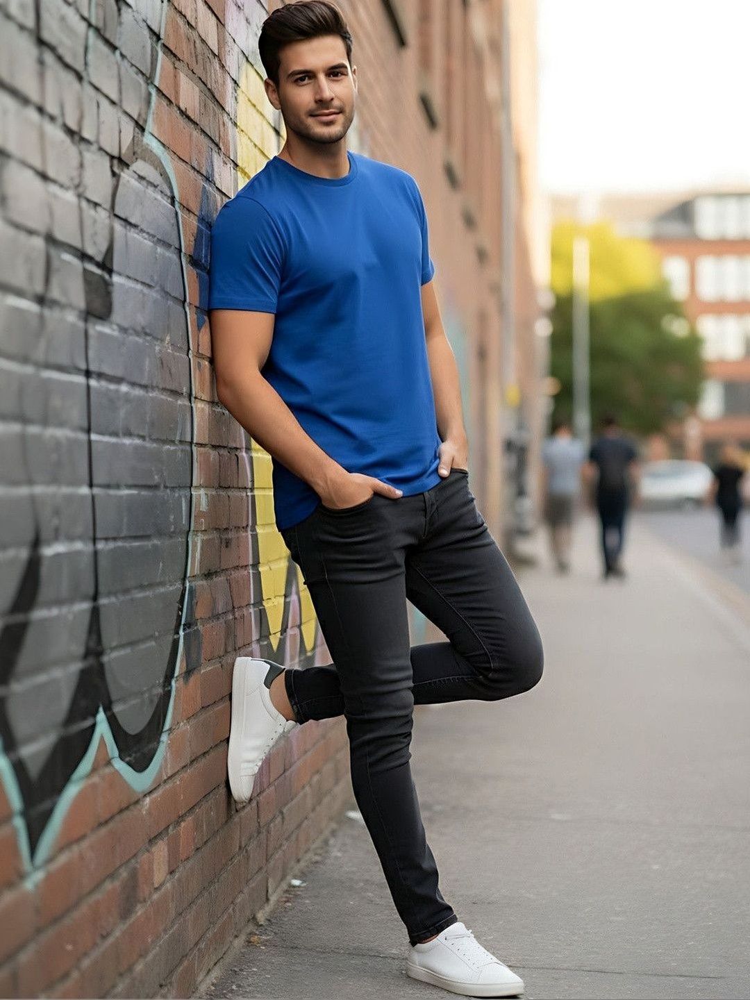 SYMBLANCE Men Typography Printed T-shirt