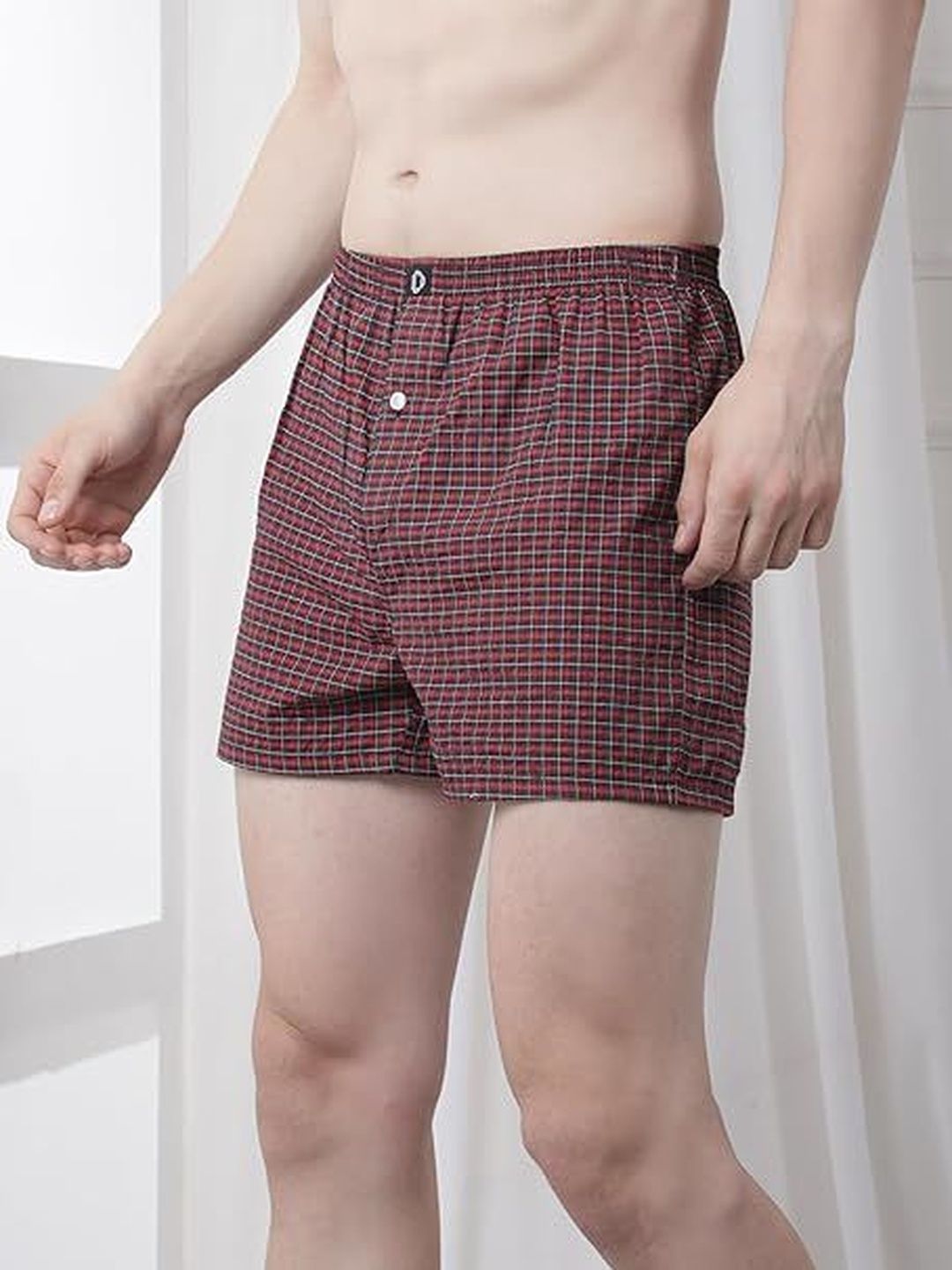 Dollar Pack Of 3 Checked Cotton Boxers TSSO-01-CHECK135-PO3