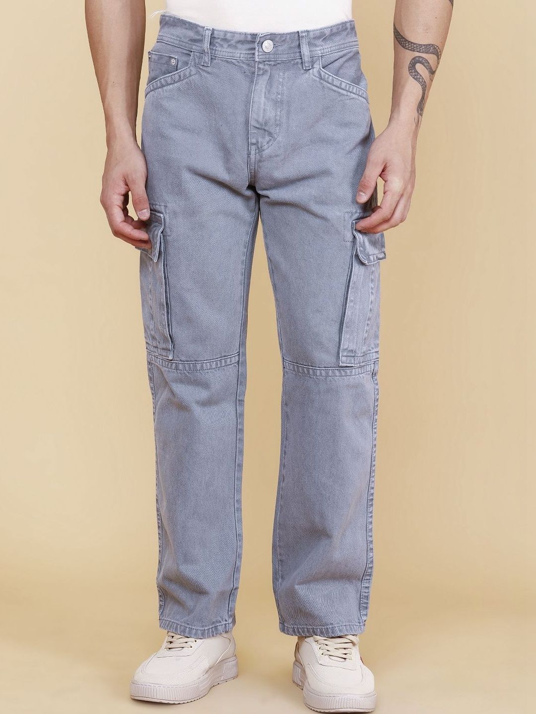 V-Mart Men Regular Fit Mid-Rise Light Fade Stretchable Jeans