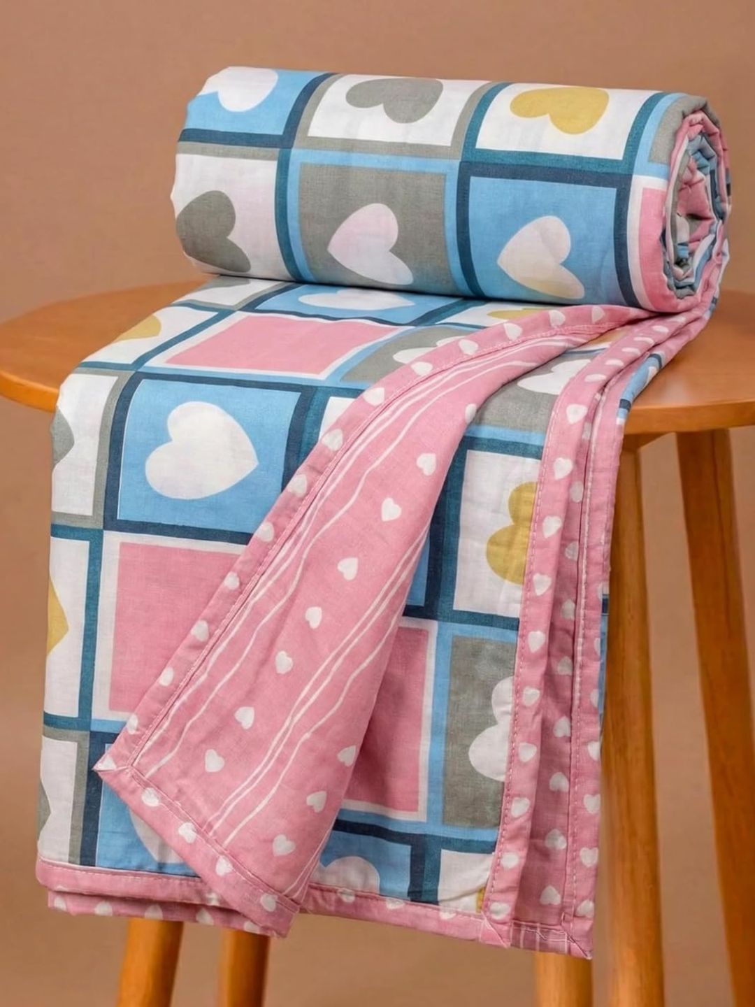 Anadhika Anadhika Pink Floral Microfiber AC Room Single Bed Comforter