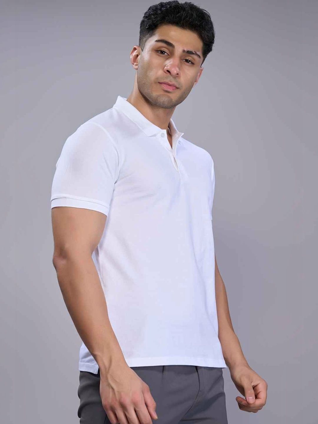 MAXZONE Men Polo Collar T-shirt