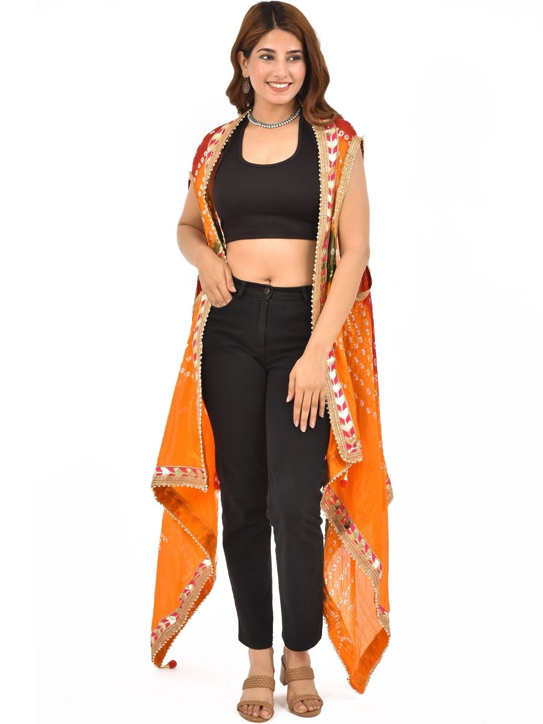 PK HUB Dyed Art Silk Dupatta
