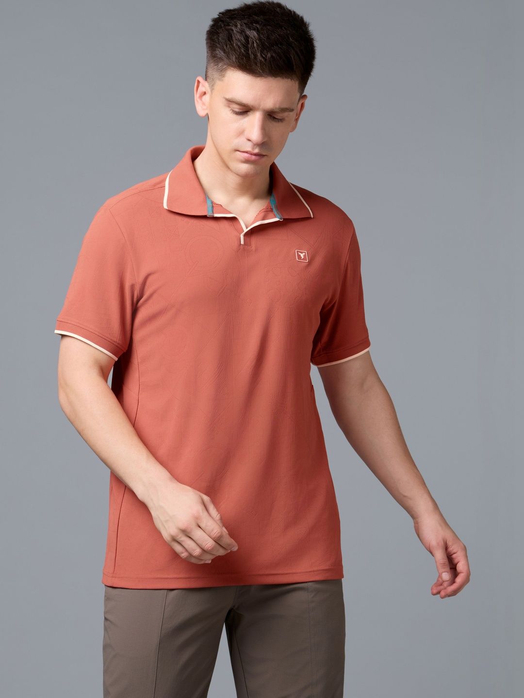 Technosport Men Polo Collar T-shirt