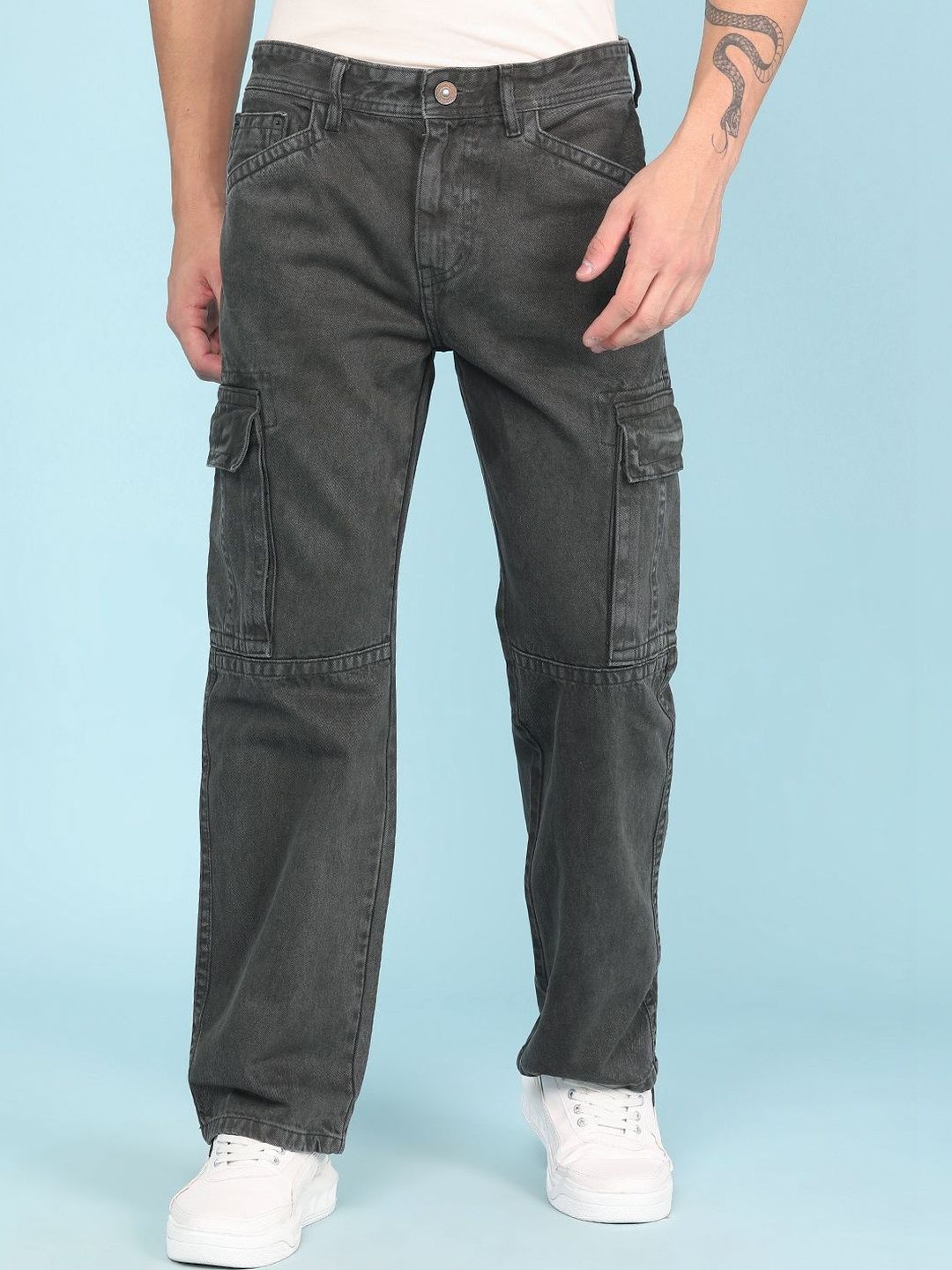 V-Mart Men Regular Fit Mid-Rise Light Fade Stretchable Jeans