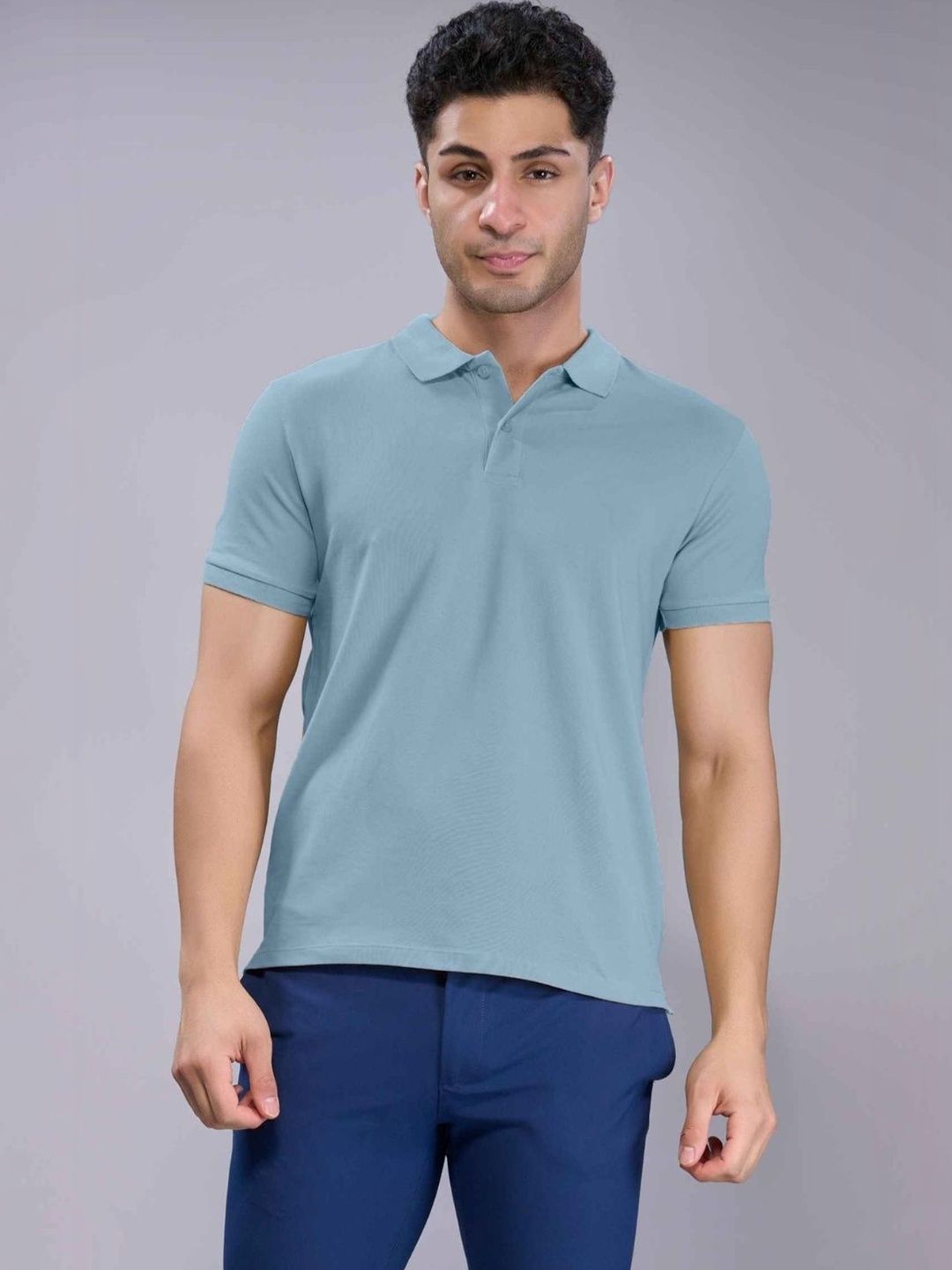 MAXZONE Men Polo Collar T-shirt