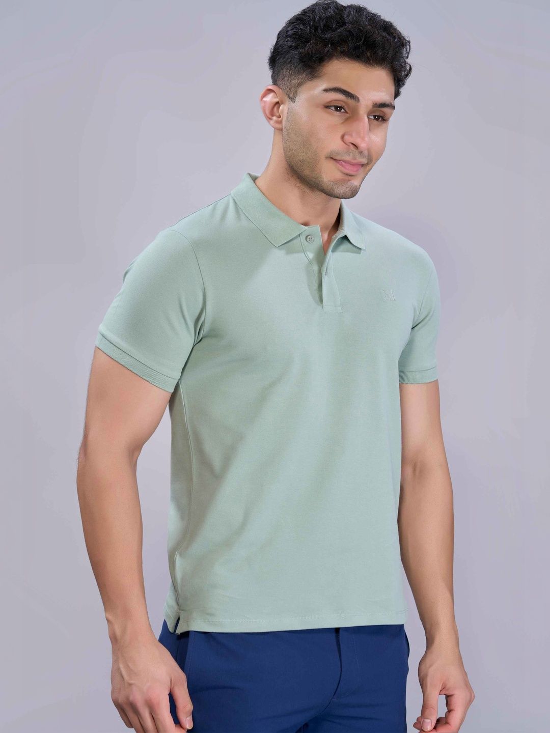 MAXZONE Men Polo Collar T-shirt