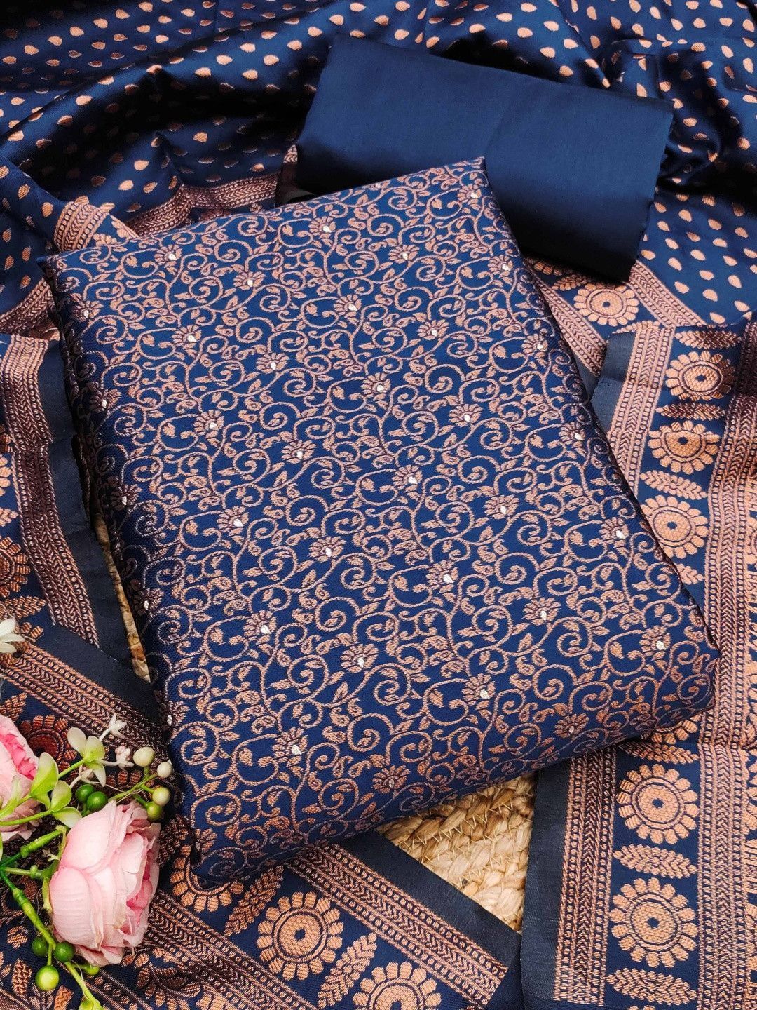 KALINI Unstitched Dress Material