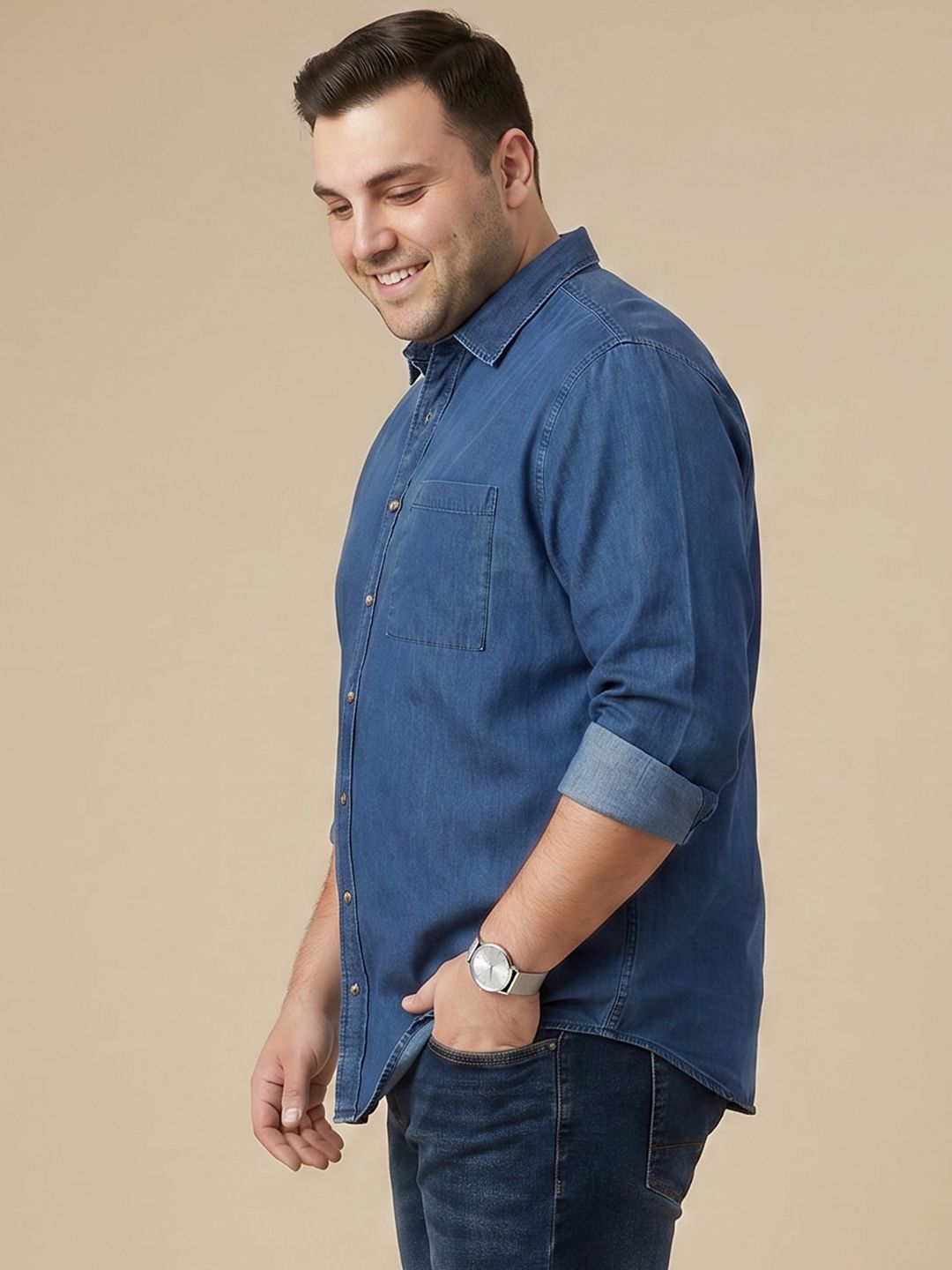 Plus Size Casual Shirt Sztori Men Casual Shirt