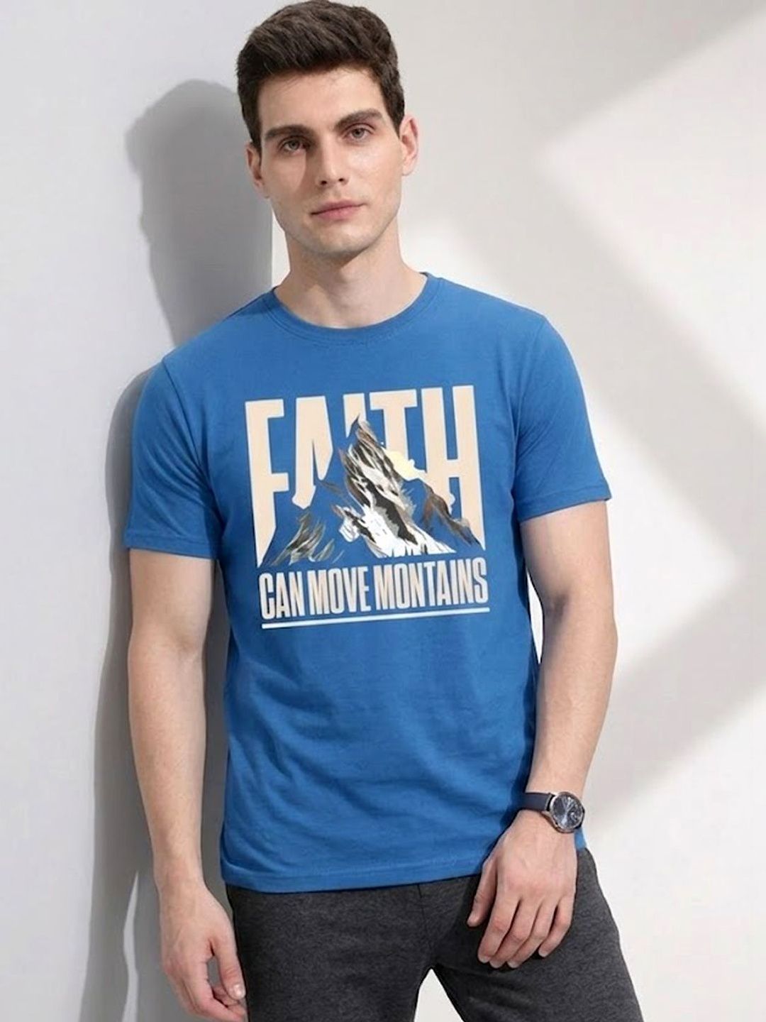 The Roadster Lifestyle Co Printed Round Neck Tshirts