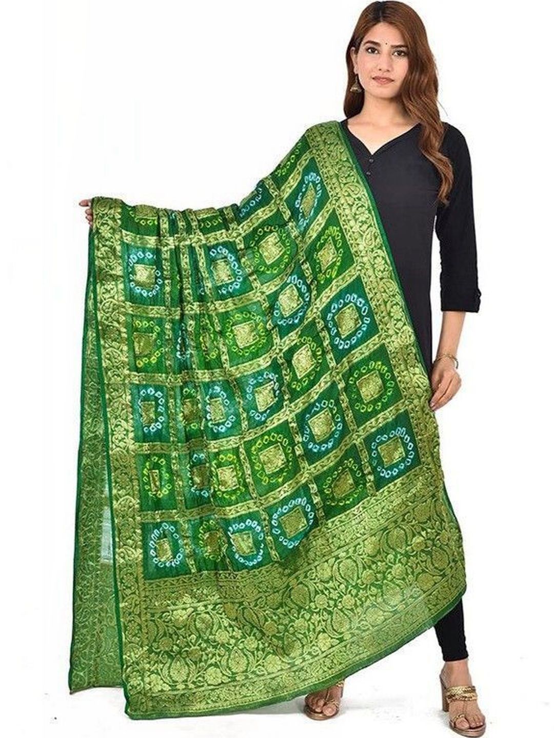 PK HUB Woven Design Art Silk Dupatta with Zari