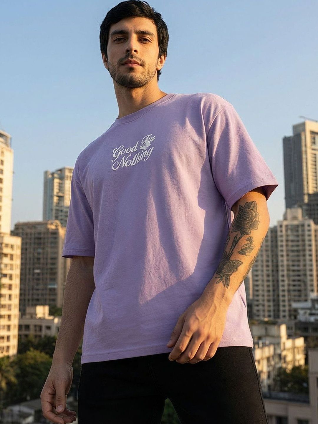 TOXA Men Typography Printed T-shirt