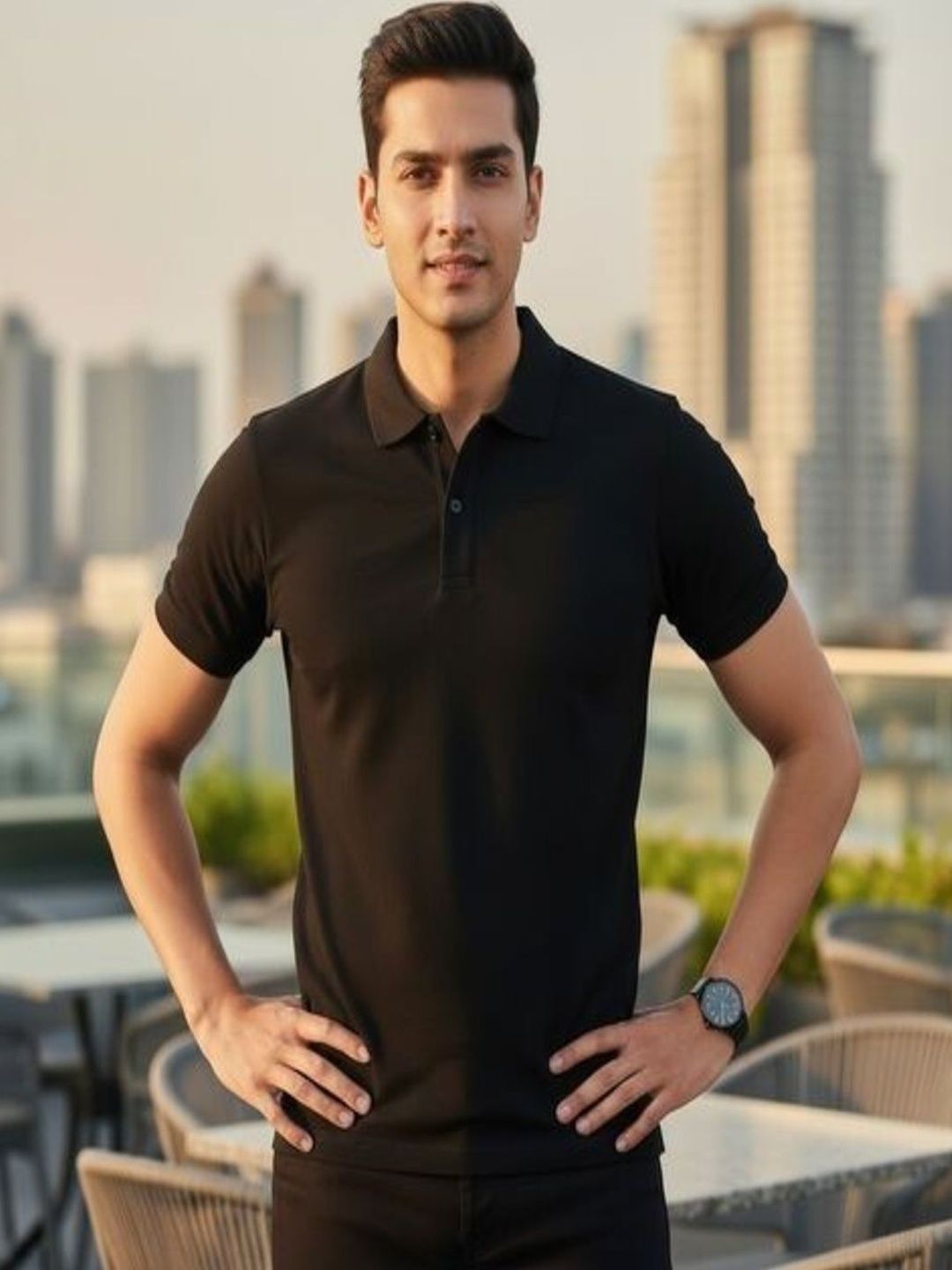 Onfleeks Men Polo Collar T-shirt
