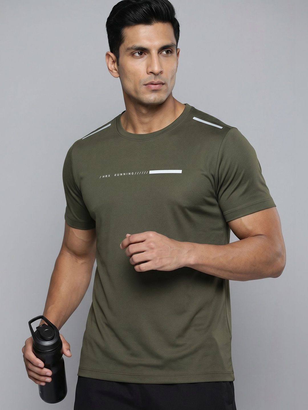 HRX by Hrithik Roshan Men Typography Printed Round Neck Short Sleeves T-shirt