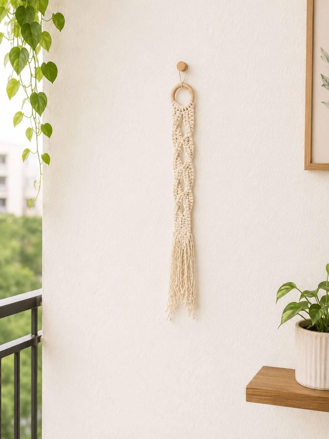 DULI Macrame Boho Fabric Hanging Hall Tapestries & Macrame-21In