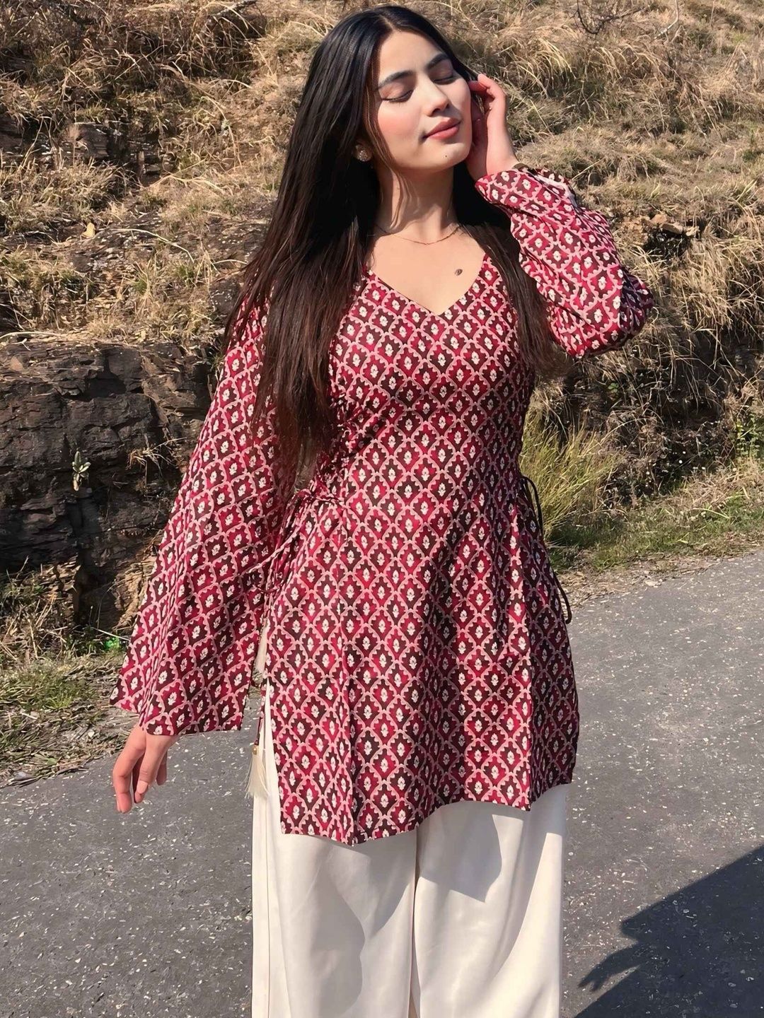 Aarsi Viscose Rayon Printed Ethnic Tunic