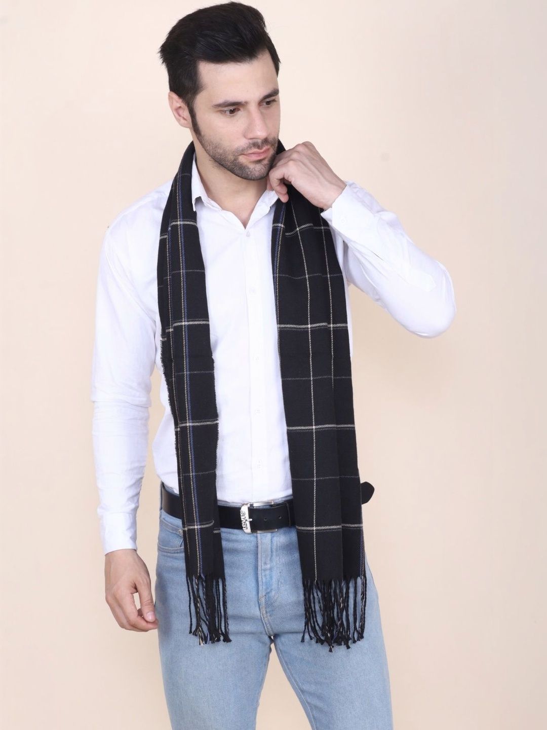 Cazzano Men Checked Scarf