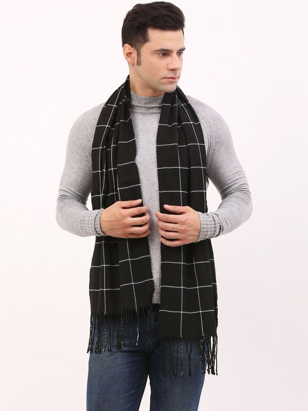 Cazzano Men Checked Scarf