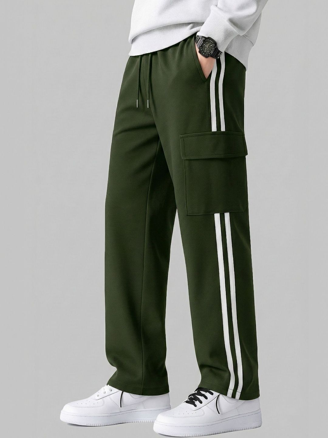 CHROVEL Men Relaxed Fit Training Track Pants