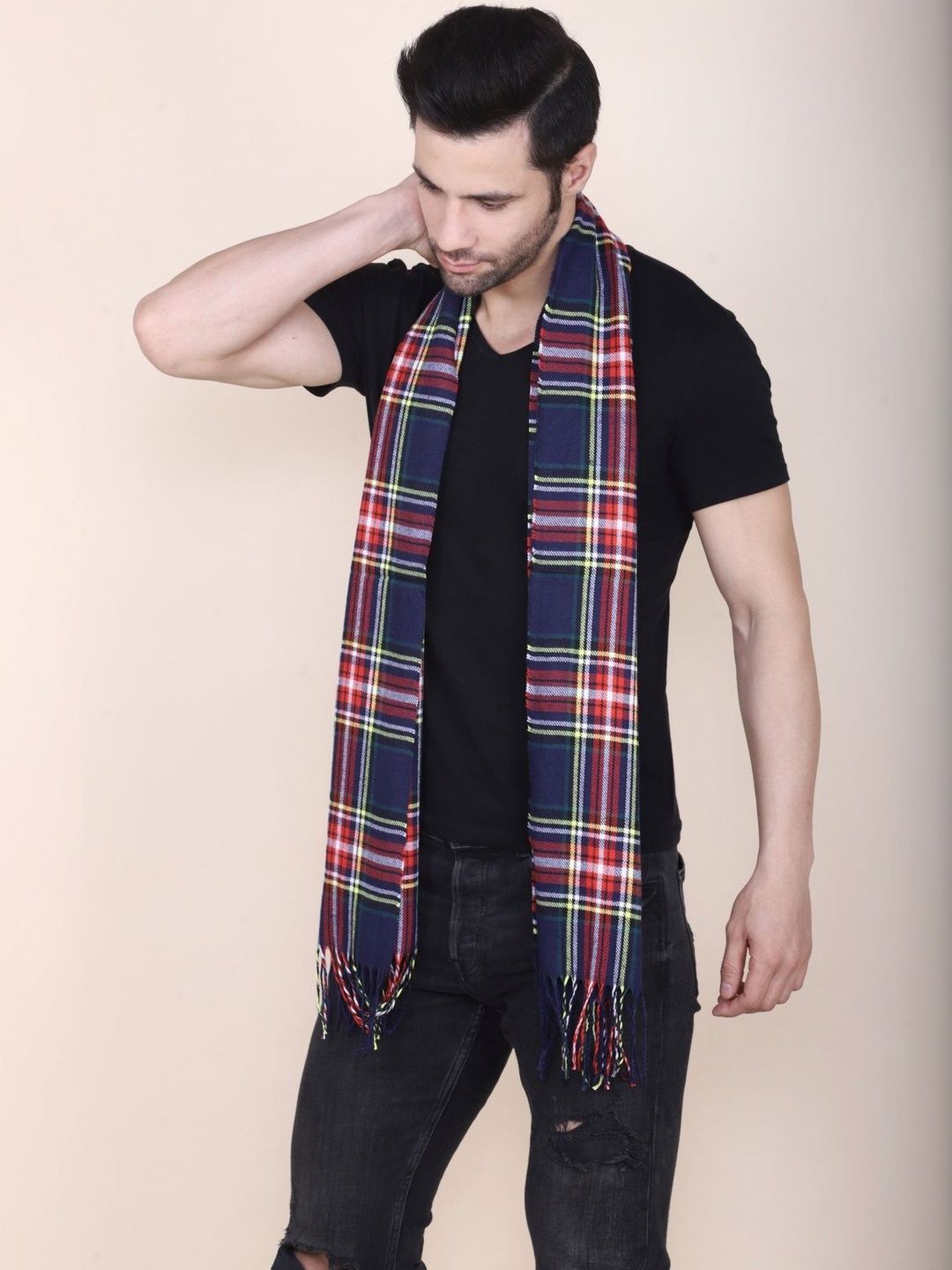 Cazzano Men Checked Scarf