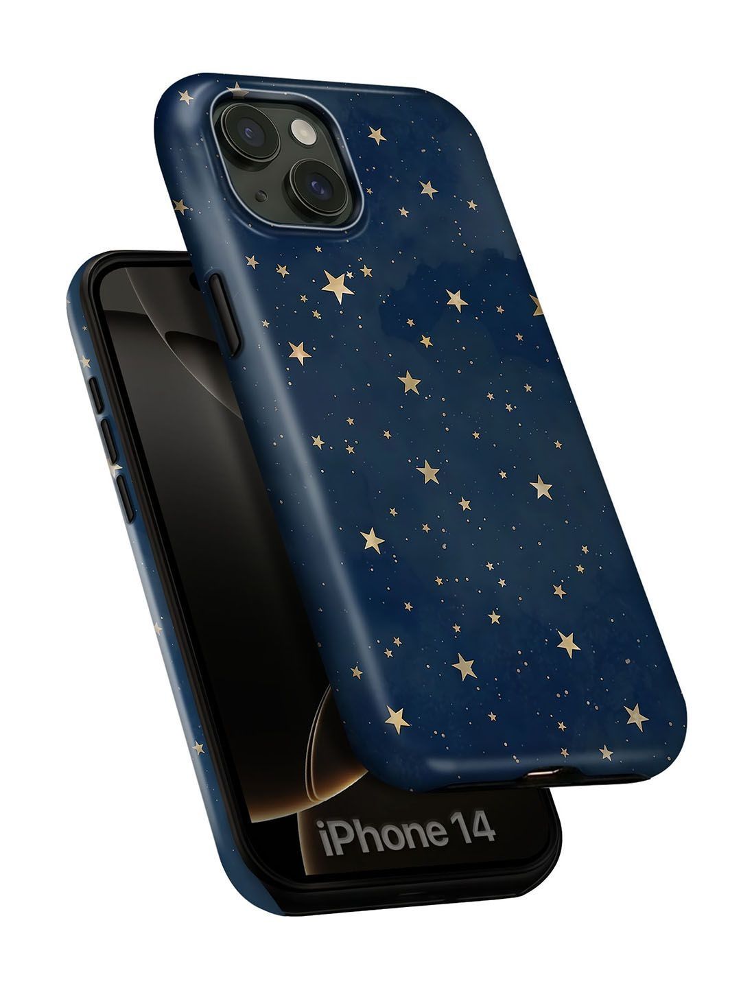 QRIOH Geometric Printed iPhone 14 Back Case Mobile Accessories