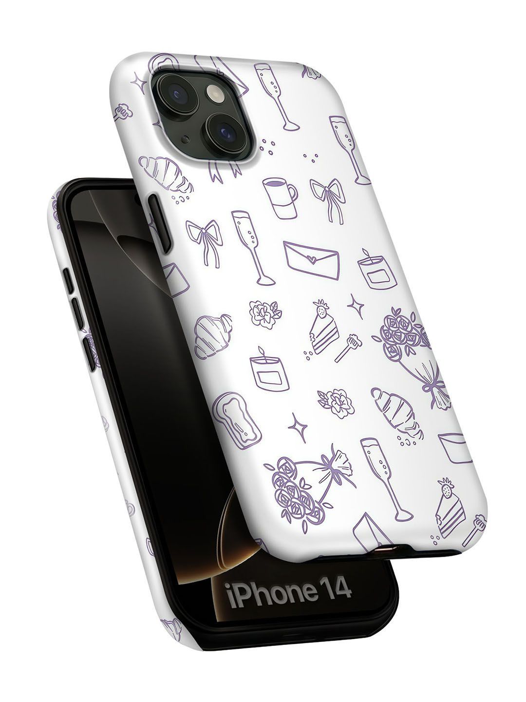 QRIOH Conversational Printed iPhone 14 Back Case Mobile Accessories