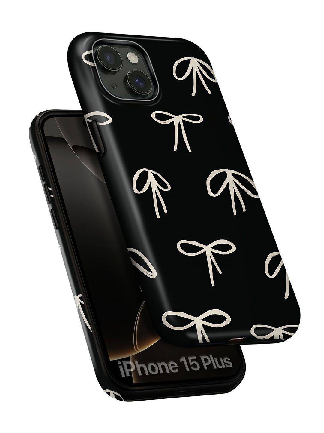 QRIOH Geometric Printed iPhone 15 Plus Back Case Mobile Accessories