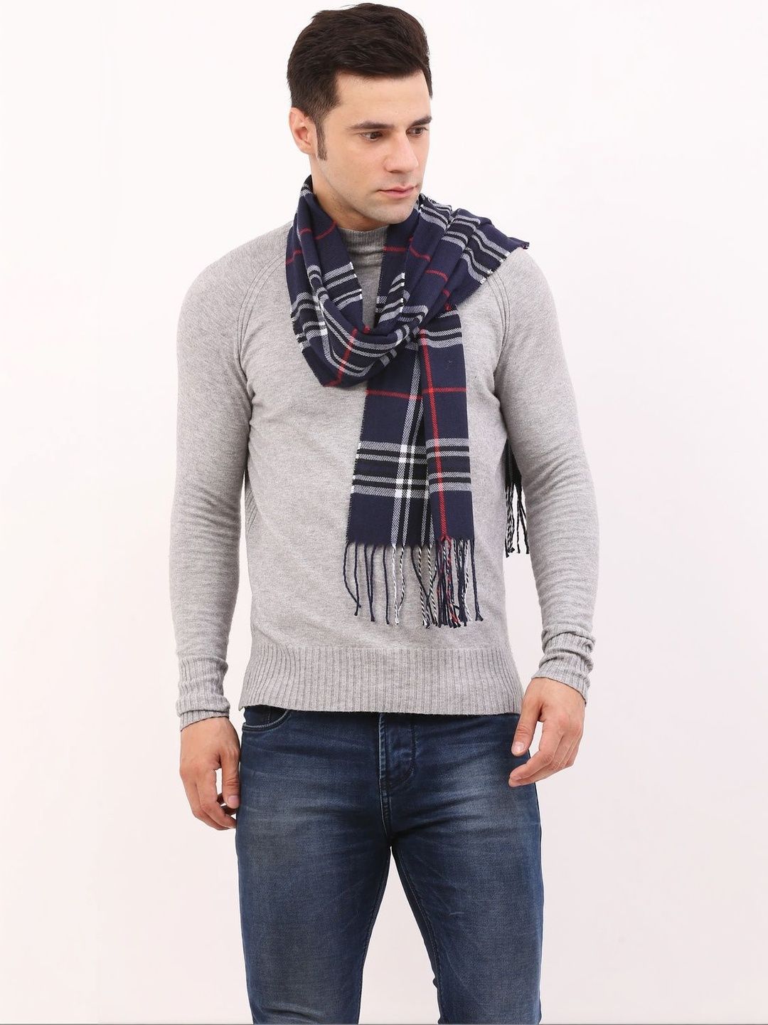 Cazzano Men Checked Scarf