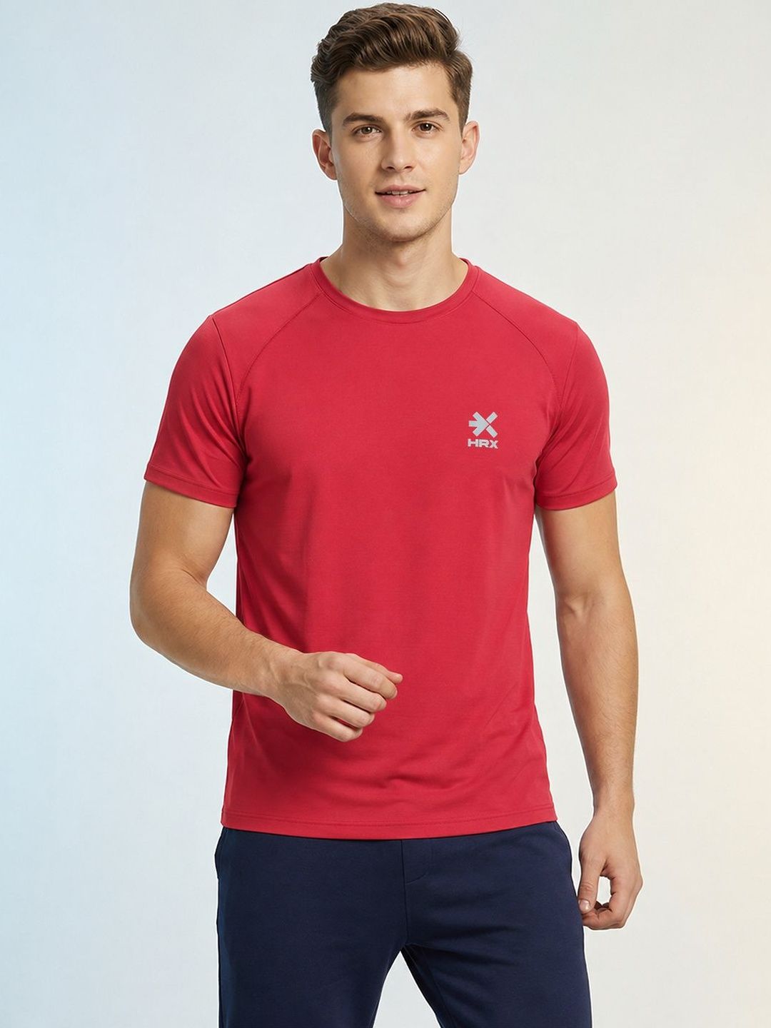 HRX by Hrithik Roshan Brand Logo Printed Round Neck T-shirt