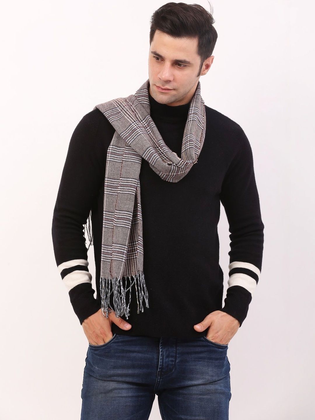 Cazzano Men Checked Scarf