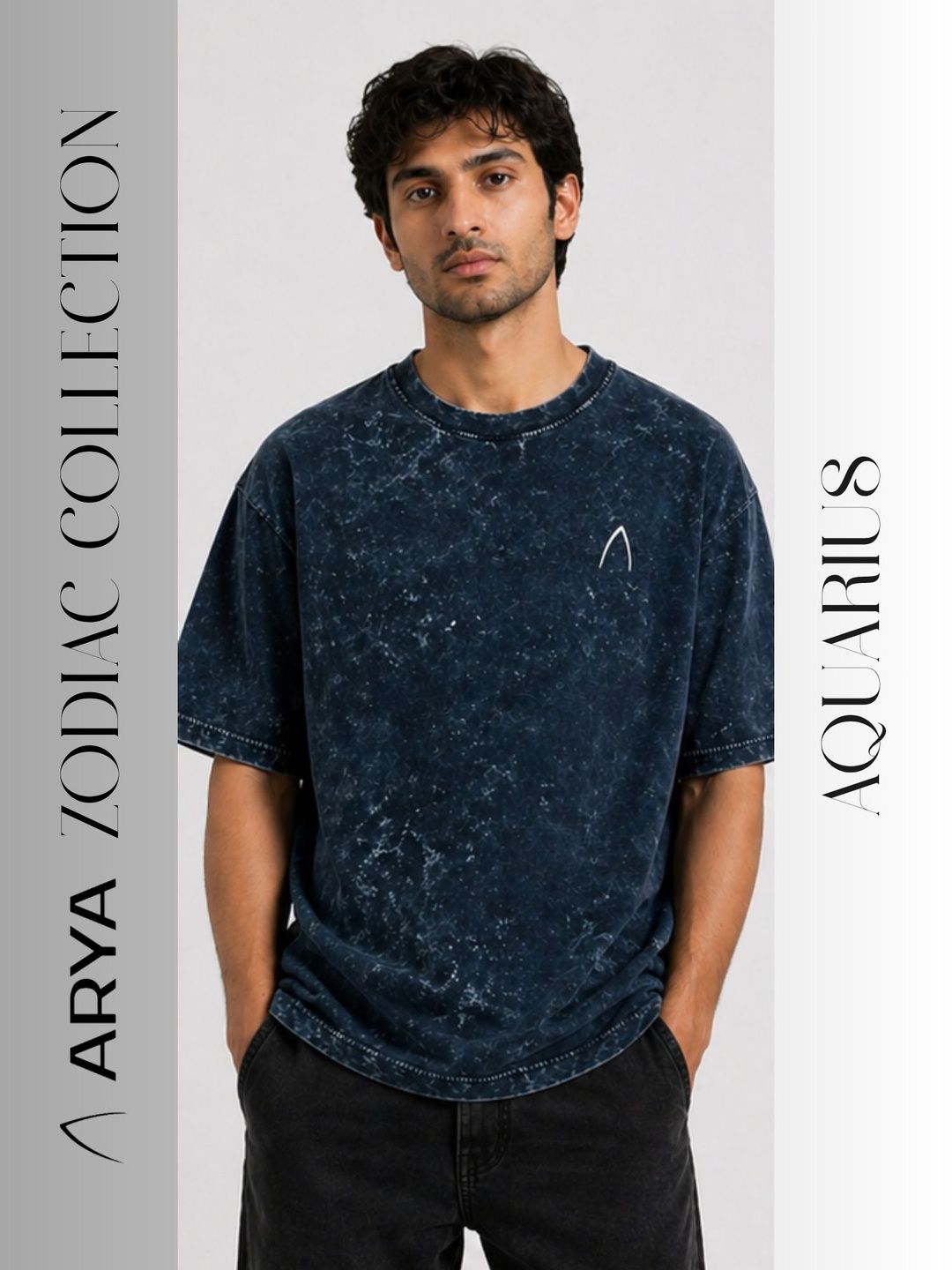 ARYA Men Dyed Pure Cotton T-shirt