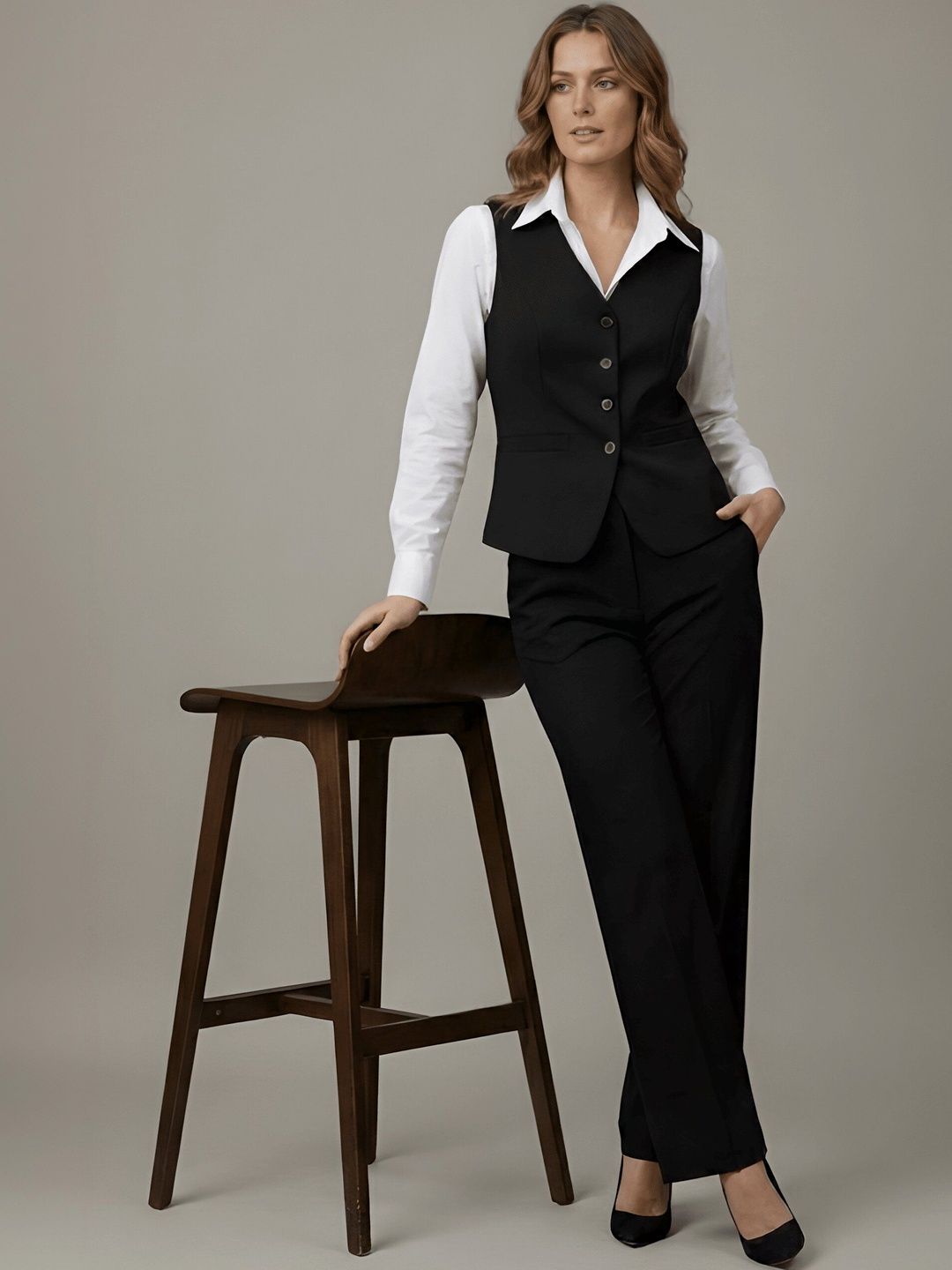 CORSICA Shirt Collar Waistcoat With Trousers