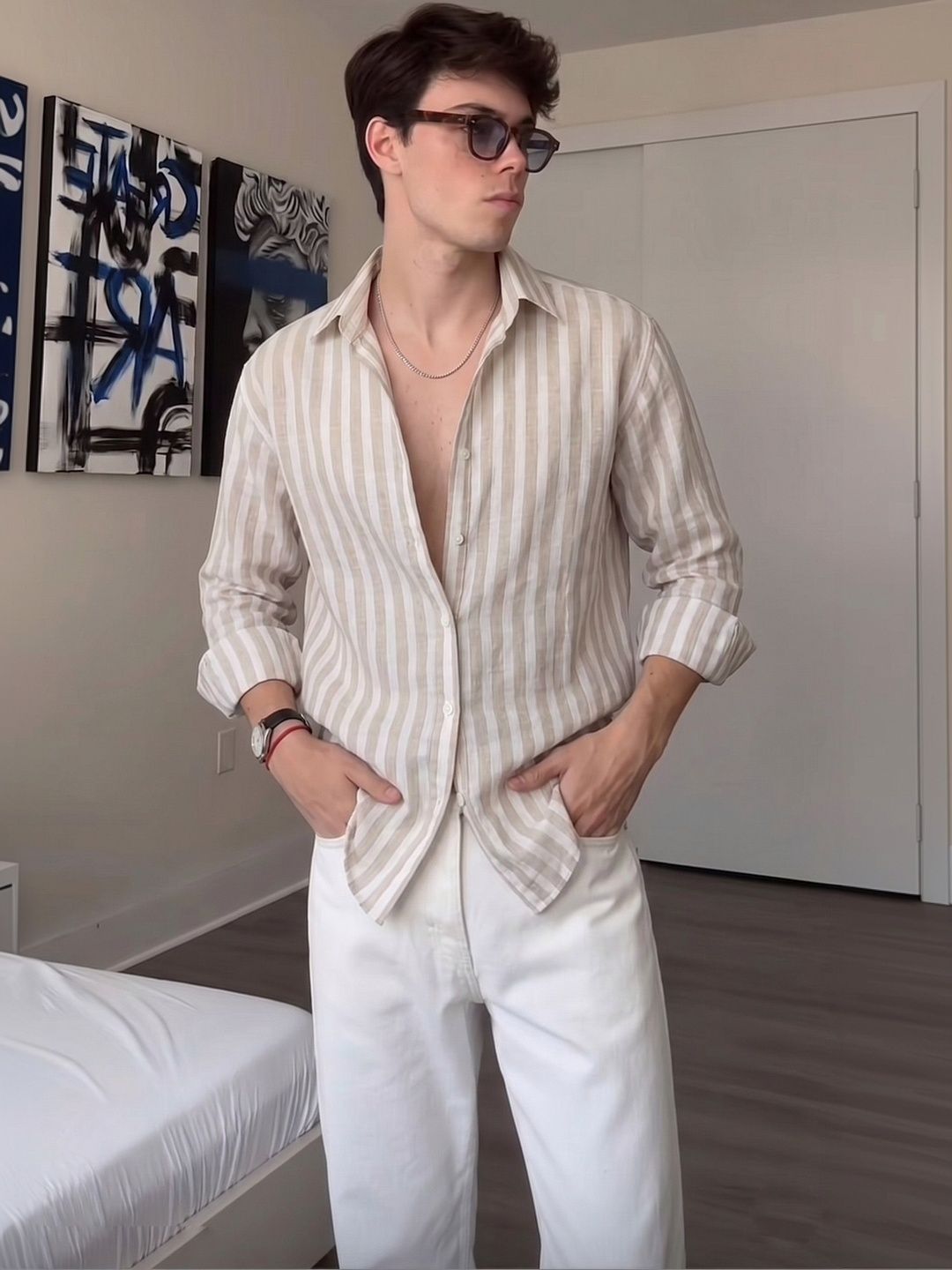 VEYTRO Men Striped Casual Shirt