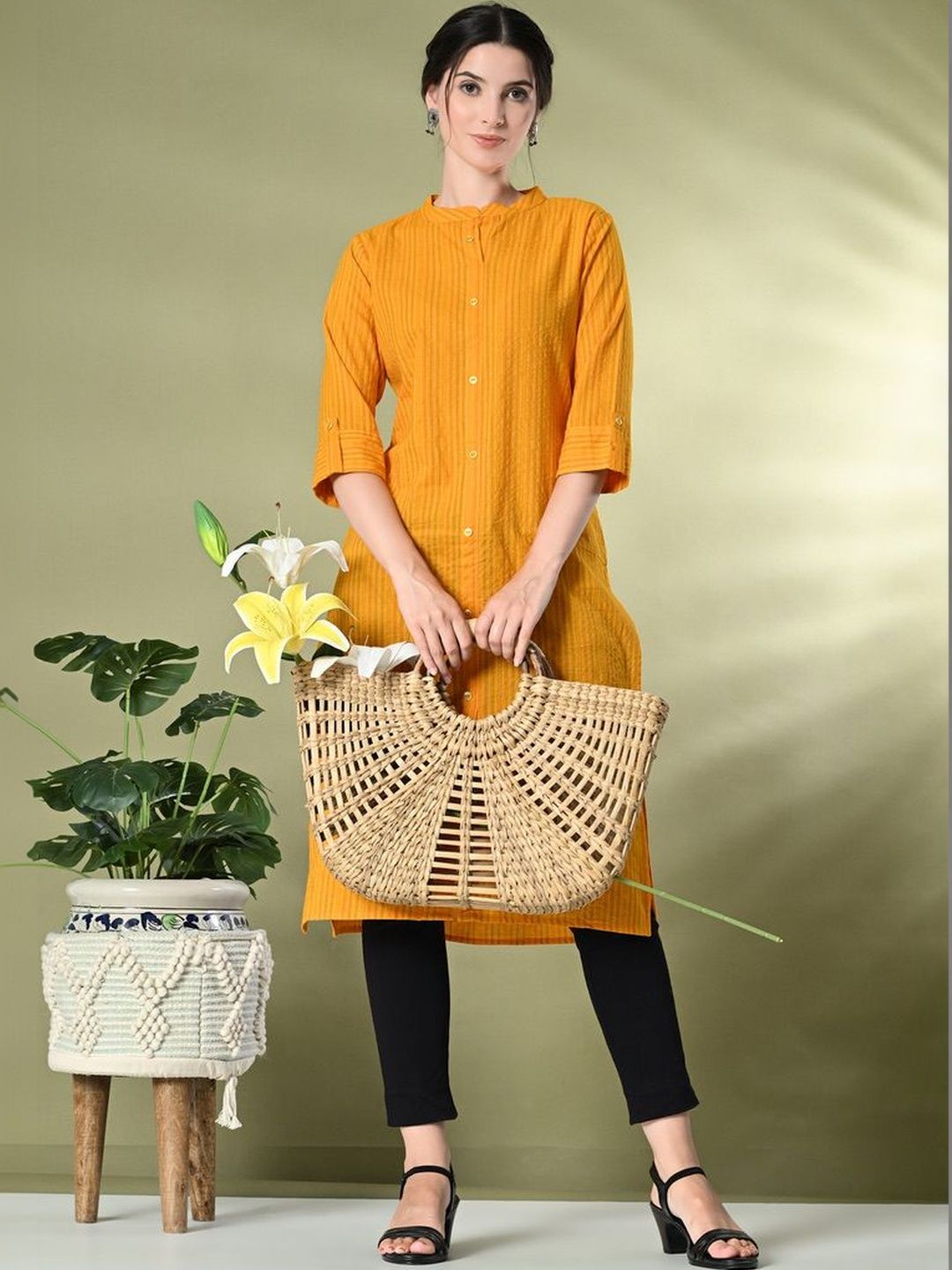 Anouk X fwd Women Striped Kurta