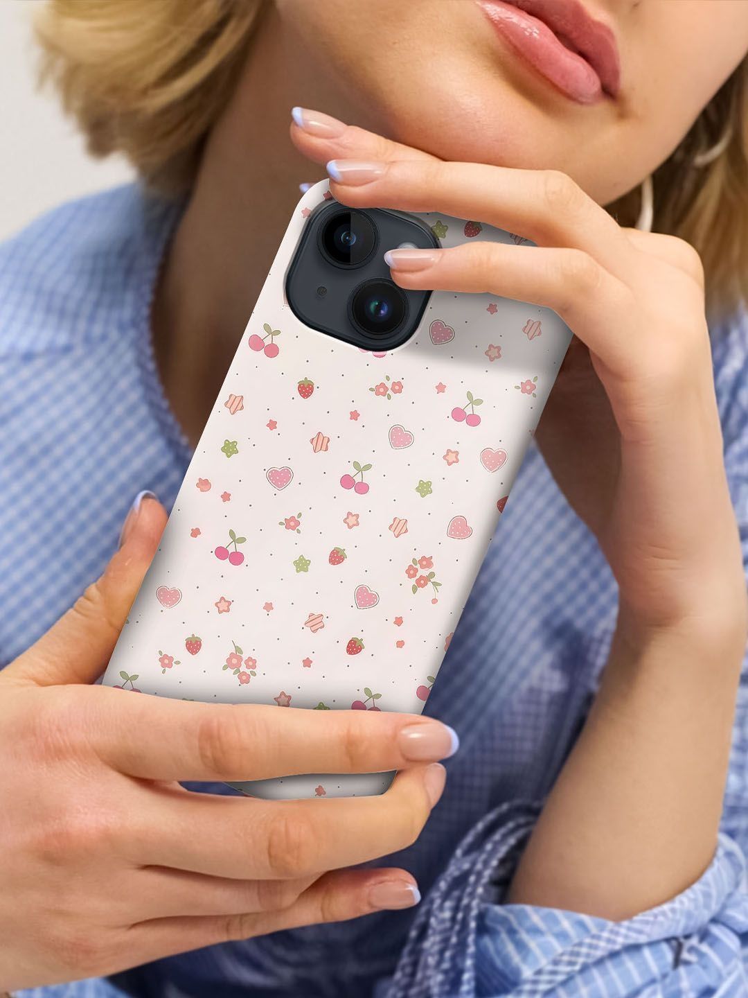 QRIOH Conversational Printed iPhone 15 Plus Back Case Mobile Accessories