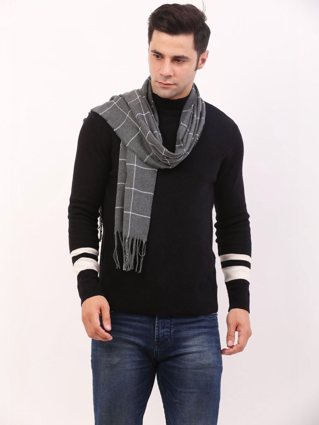 Cazzano Men Checked Scarf