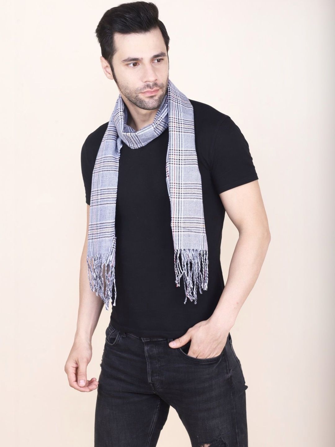 Cazzano Men Checked Scarf