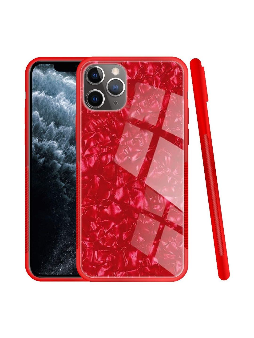 COVERLY Solid Printed iPhone 11 Pro Back Case Mobile Accessories